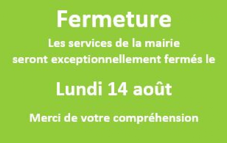 Fermeture mairie